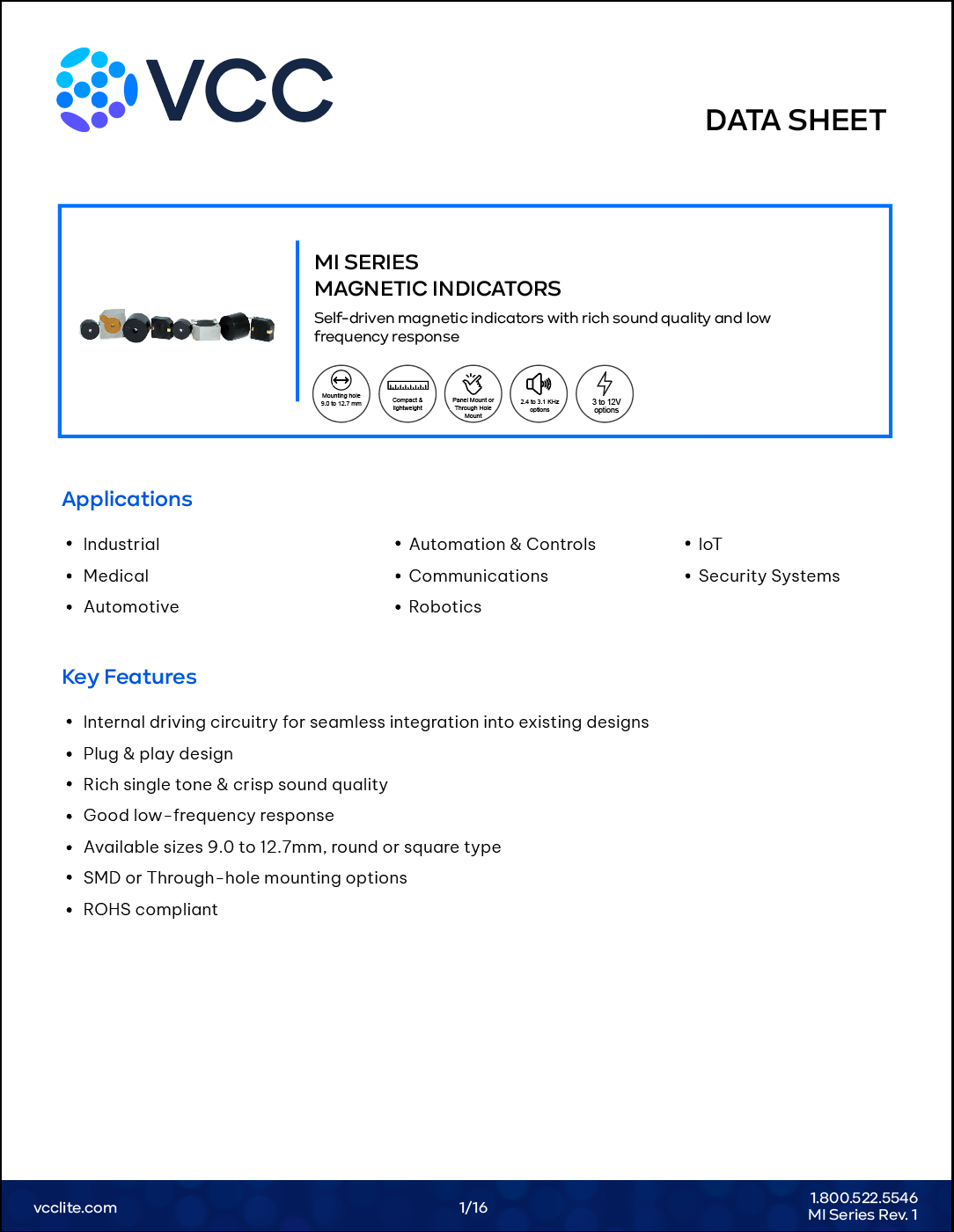 Pushbutton Switches datasheet